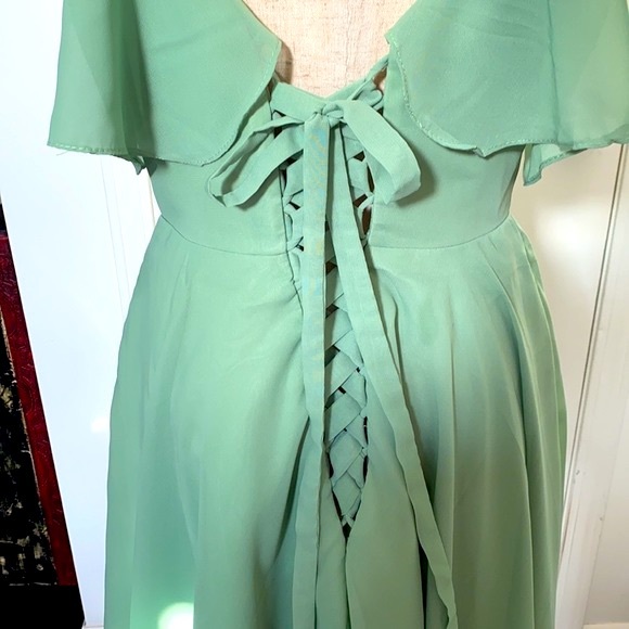 NWOT!WellBridal Women's A-line Chiffon Short Dress - Picture 4 of 8